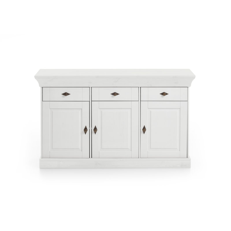 Kelly 143.2cm Sideboard, Stained and varnished white/White