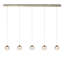 Luminaire suspendu linéaire à 5 lumières pour îlot de cuisine Heatherly-637513501