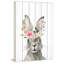 «Floral Crowned Hare», reproduction sur bois blanc-61297437