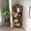Cidalina Corner Bookcase Bookshelf Storage Cabinet Bamboo Display Shelf