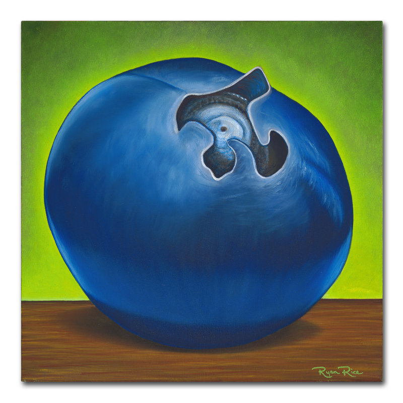 Sarnia 'Blueberry Pi' Print on Wrapped Canvas, 14" H x 14" W