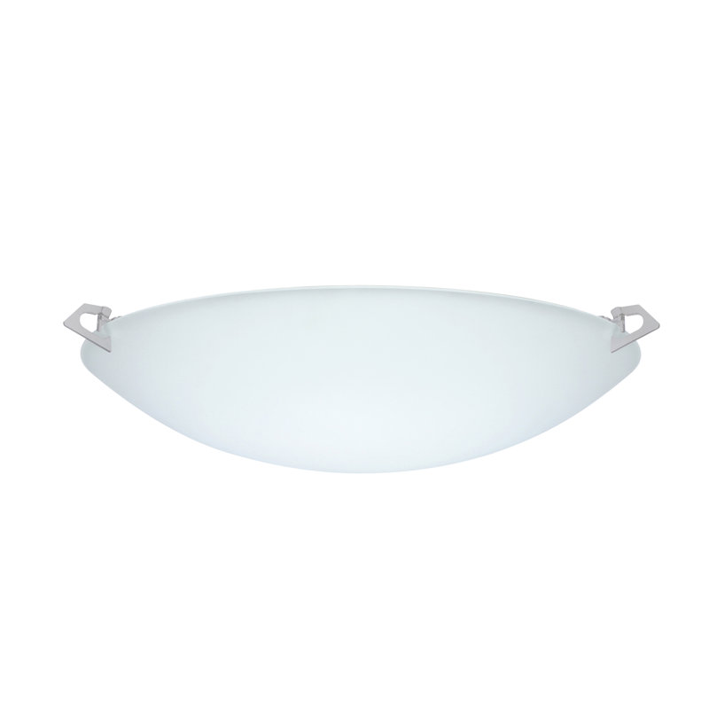 Plafonnier encastré d’extérieur 1 ampoule Sonya, Nickel satiné