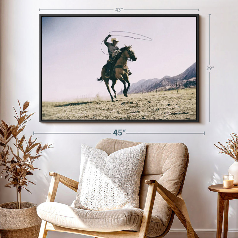 " Cowboy And His Lasso ", 43" H x 29" W