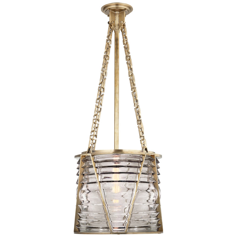Ralph Lauren Chatham 1 Light Large Pendant, Natural Brass, 17" H x 18.5" W x 18.5" D