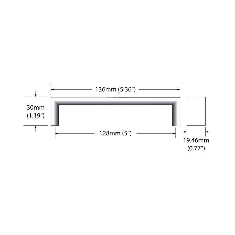 Ensemble de 6 poignées de tiroir et armoire en nickel brossé Outwater de 128 mm (5 po) Outwater Outwater