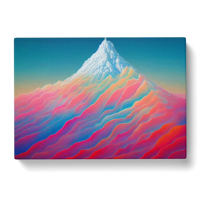 Boundless Colourful Mountain - Wrapped Canvas, 35cm H x 50cm W x 3cm D