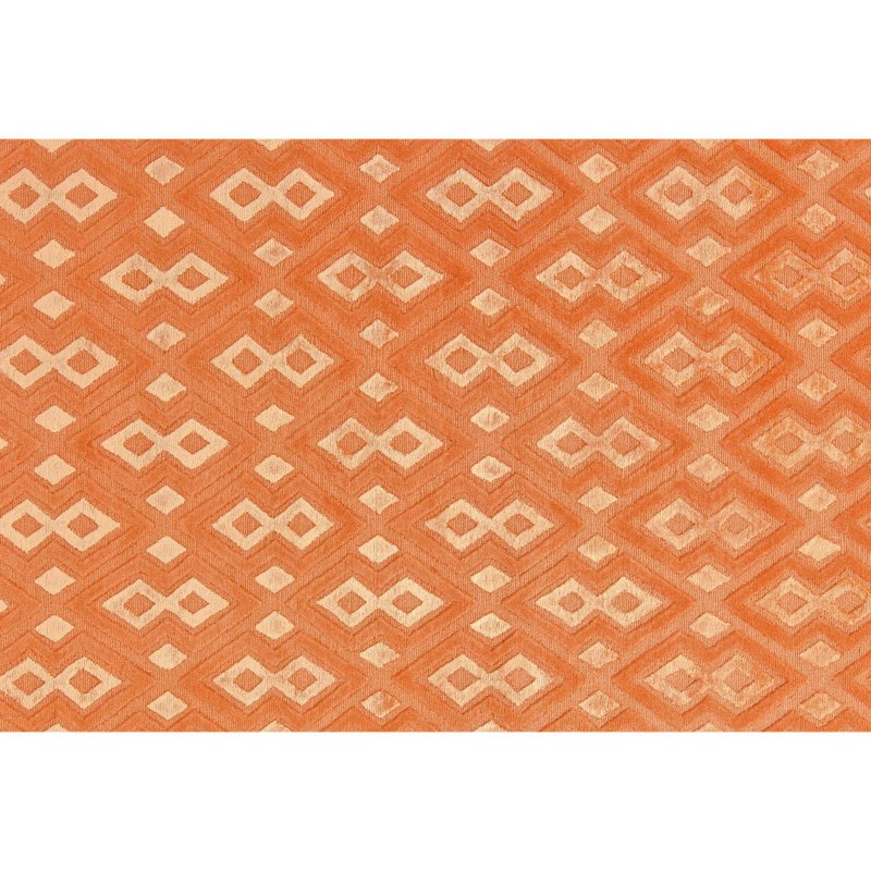 Hand Knotted Area Rug in Saffron, Rectangle 6' x 9'