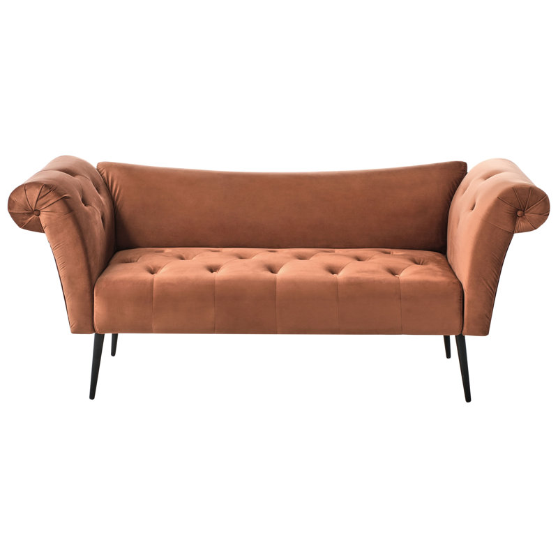 Chaise Longue NANTILLY Fabric, Brown