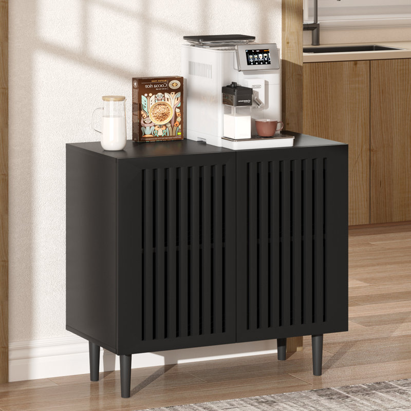 Hessle Farmhouse Buffet Cabinet With Storage, Sideboard Coffee Bar Cabinet With 2 Doors And Adjustable Shelf For Kitchen,Dining Room,Living Room
