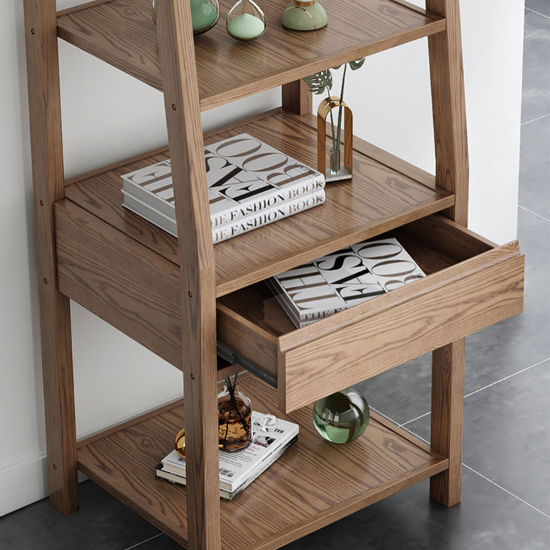 Support pour plante en bois massif multi-couches avec tiroir