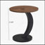 Ensemble de 2 tables basses gigognes au design industriel pour le salon, durables et élégantes avec patins antidérapants-1845874154