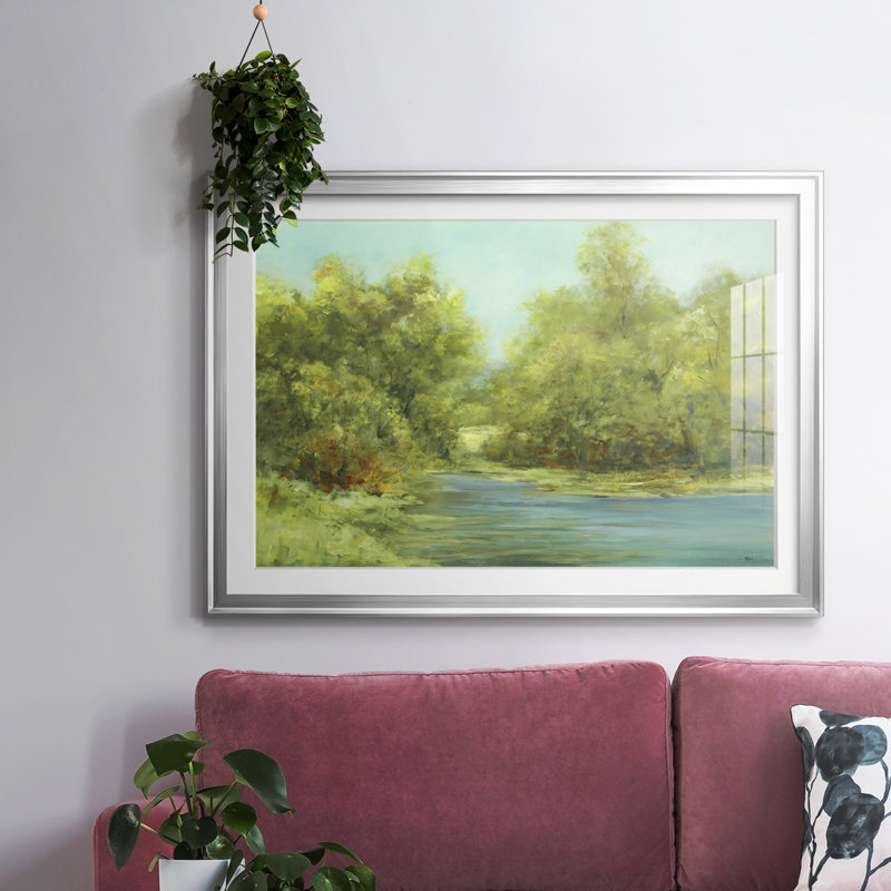 Country Views III, reproduction d'art encadrée, Argent, H 15 po x l 21 po x P 1,5 po