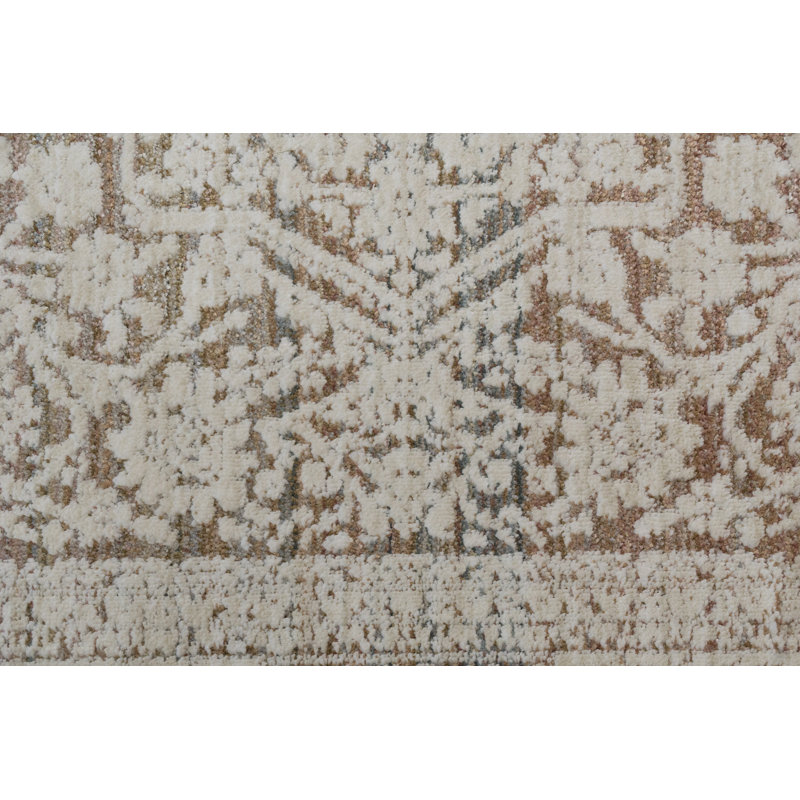 Hilburn 16659-819 BROWN/IVORY/MULTI, Rectangle 2'7" x 4'11"