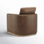 Bobbi Genuine Leather Swivel Armchair-109286174