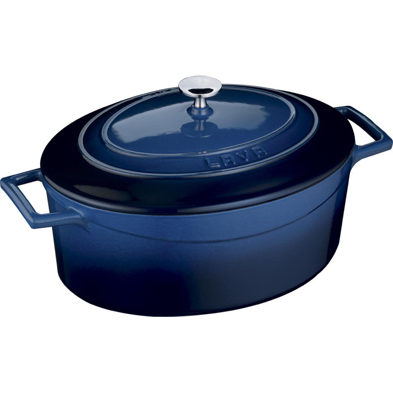 Casserole ovale en fonte Lava Canada, 4,25 pintes, Bleu