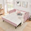 Canapé convertible 3 en 1 avec lit gigogne escamotable et poches de rangement-133706224