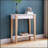 Modern Two Toned Console with Two Shelves