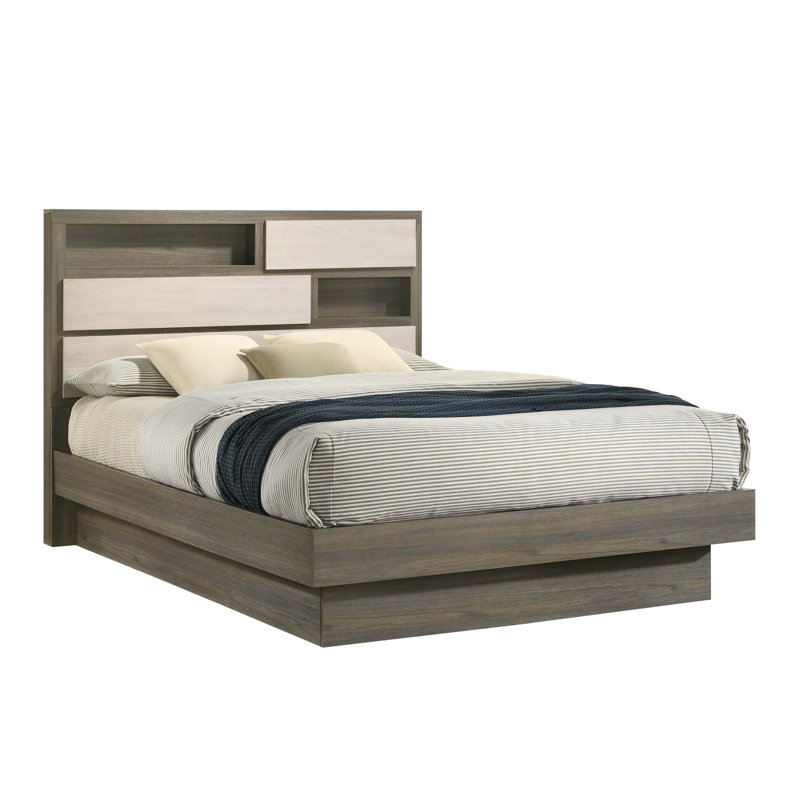 Lit gemme de style moderne en bois