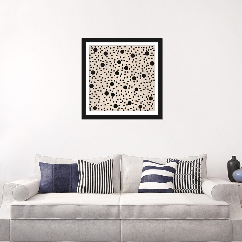 Art sur toile Albree, Papier d'art encadré noir, Blanc, H 24 po x l 24 po x P 1 po