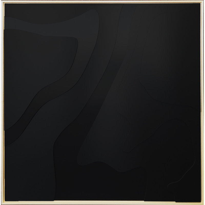 Waves - Floater Frame Print on Plastic / Acrylic, White