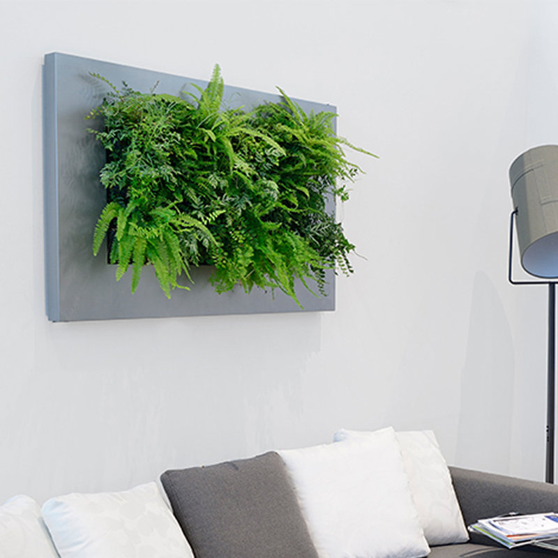 Metal Planter, Silver, 46" H x 44.49" W x 2.36" D