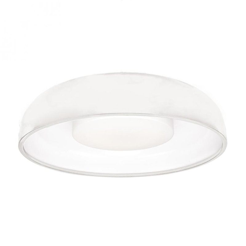 White Glass LED Flush Mount Ceiling Light