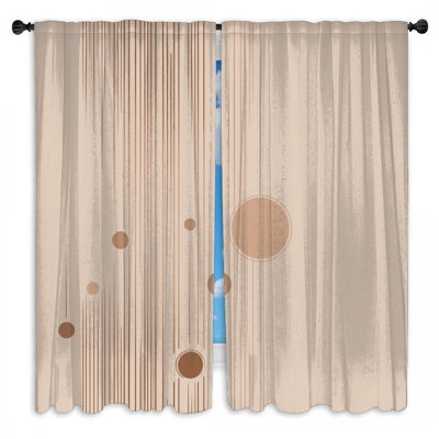 Rideaux abstraits abstraits et transparents - 2 panneaux