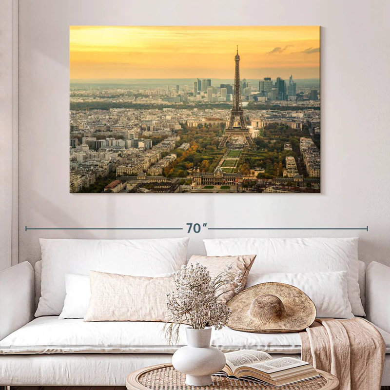 Nicci soleil couchant sur Paris, H 34 po x l 51 po