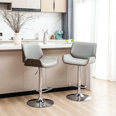Aanyla Swivel Adjustable Height Bar Stool