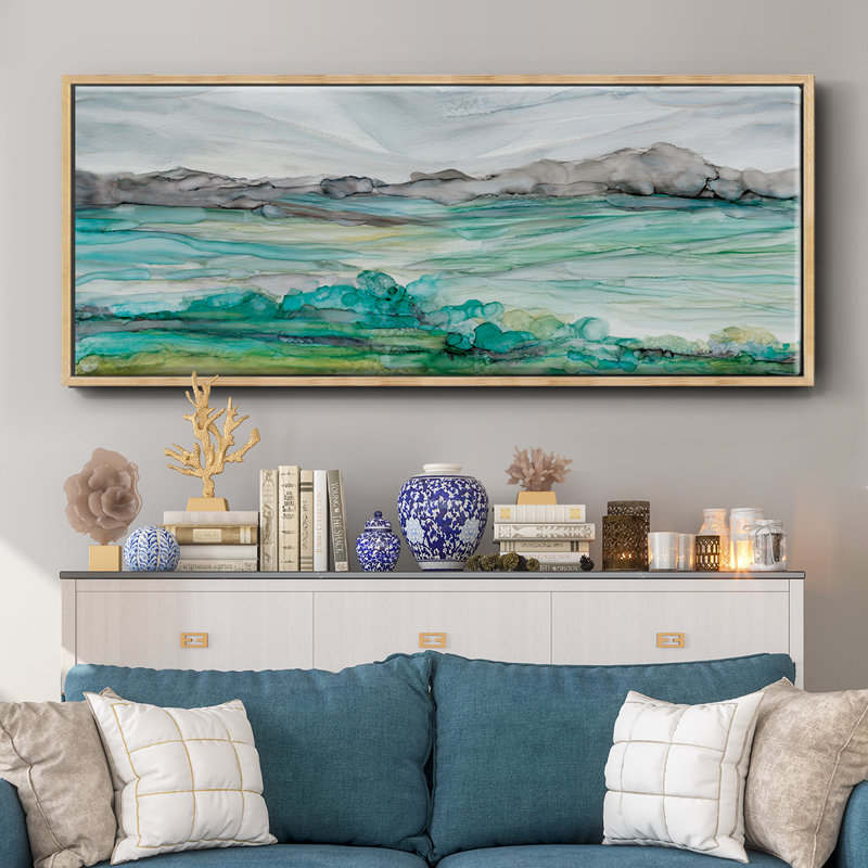 «Pastoral Abstract», toile encadrée, H 20 po x l 50 po