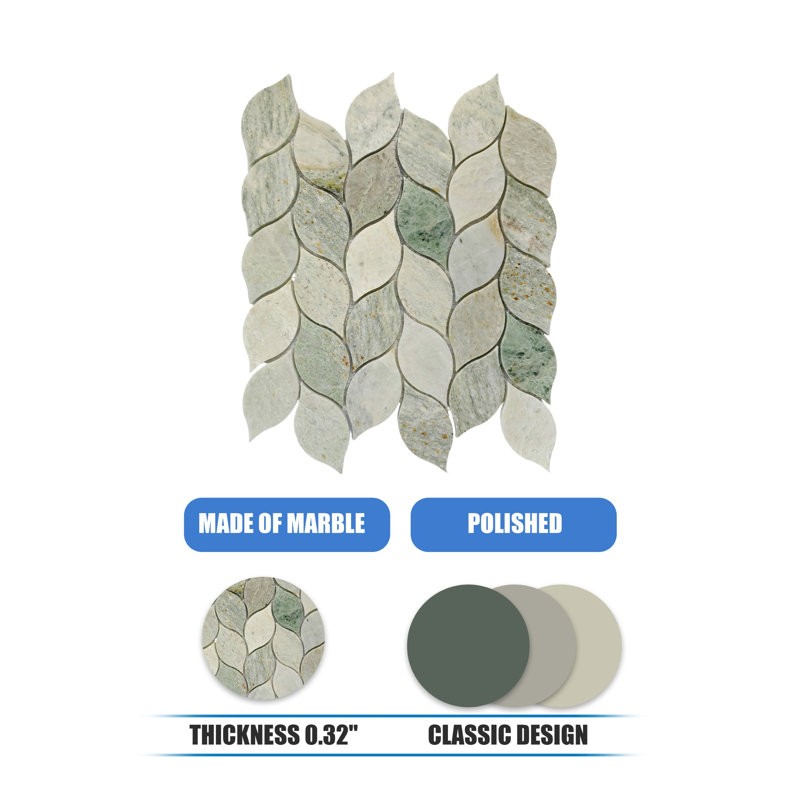 4" x 2" Marble Novelty Mosaic Tile