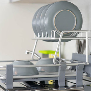 70cm/100cm Single Tier Over The Sink Dish Drying Rack Holder Shelf