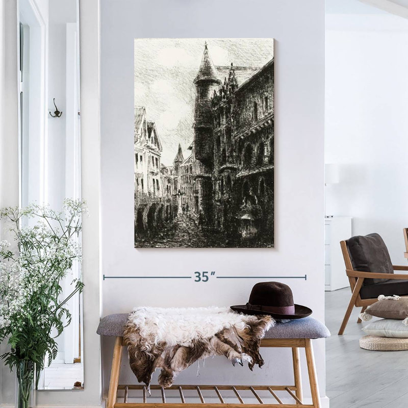 Rue Saint-Romain Rouen, 1ère assiette, 1896, 36" H x 24" W