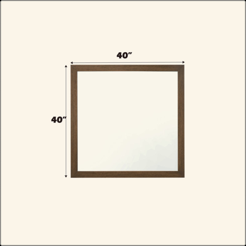 Miroir à finition chêne