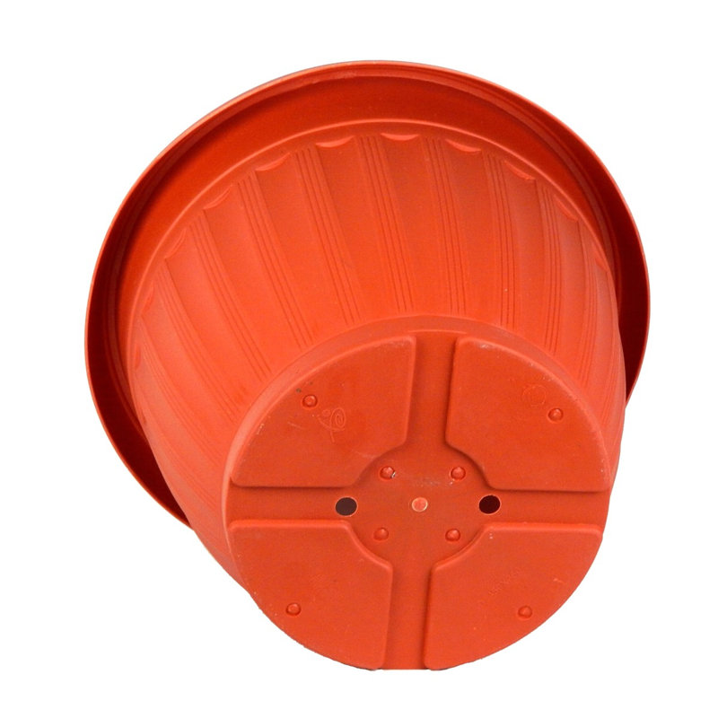 Boîte à fleurs 15,5 pouces en plastique couleur terre cuite (paquet de 2)