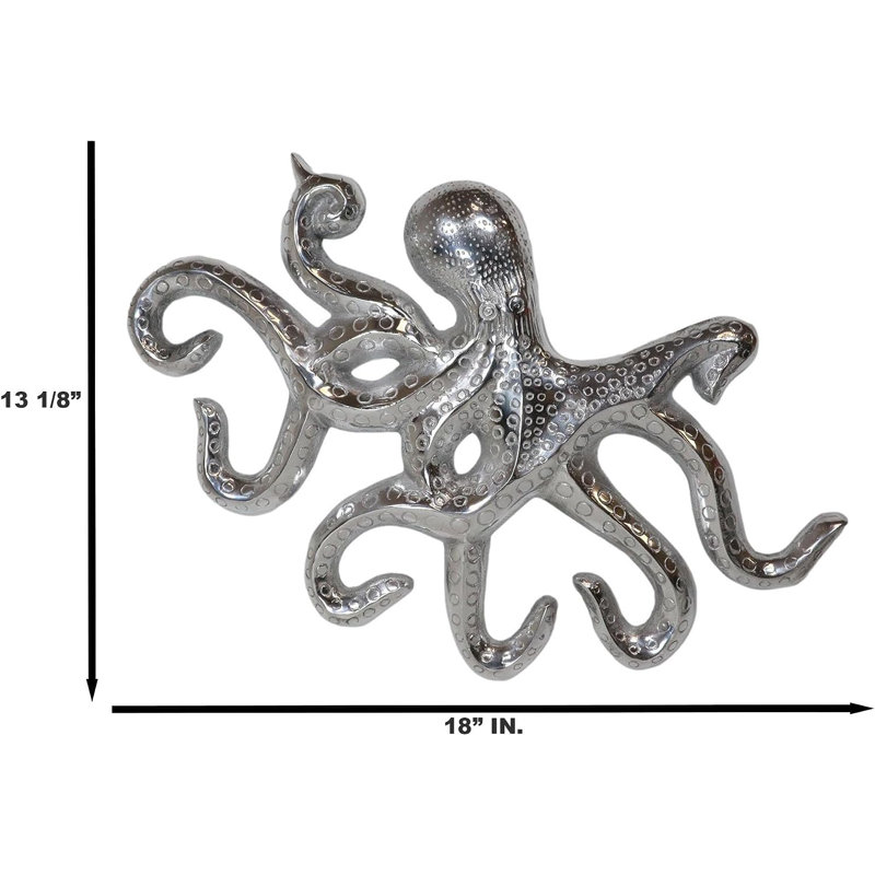 Décoration murale Moresby, H 13,25 po x l 18 po x P 1,25 po, Nickel