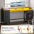 Computer Desk with Monitor Stand & Charging Station, Gaming Desk with LED Lights & Drawers-2116004838-2117043247
