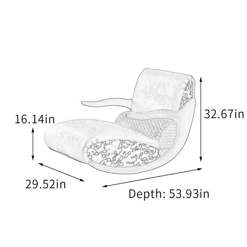 Chaise berçante simple en similicuir Living Room, Vert