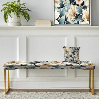 Banc rembourré or