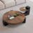 Kerween Atreu Modern Handmade Nesting Solid Wood Coffee Table, Round(Set of 2)
