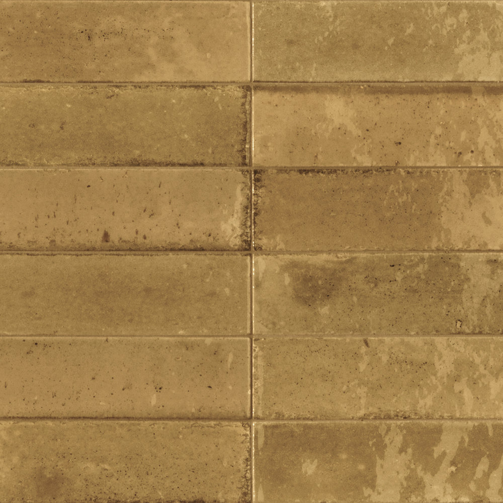 Flatiron 2" x 9" Glossy Tile, Ocra