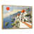 Toile avec cadre flottant or