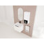 Meuble-lavabo mural 24 po avec lavabo en céramique, armoire latérale et portes à fermeture douce, armoire combinée (ensemble KD)-125514981-125514979