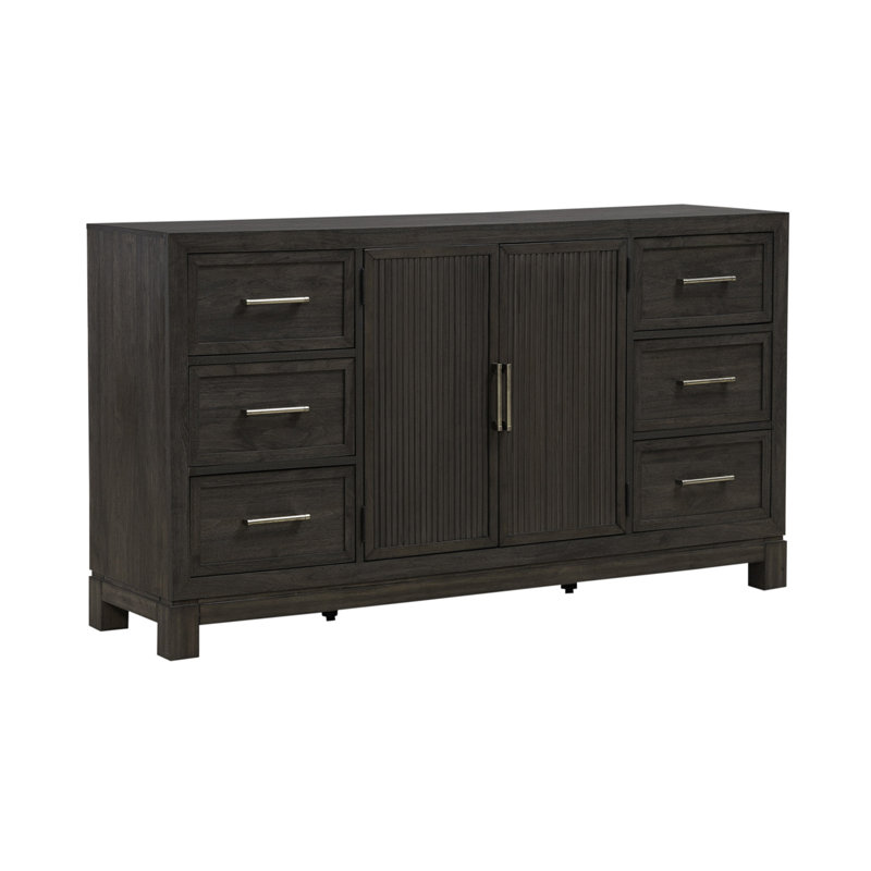 Commode 2 tiroirs 2 portes Keniston