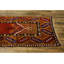 Tapis de couloir unique rouge / bourgogne en laine noué à la main de conception unique 3 pi 1 po x 11 pi 4 po Senac