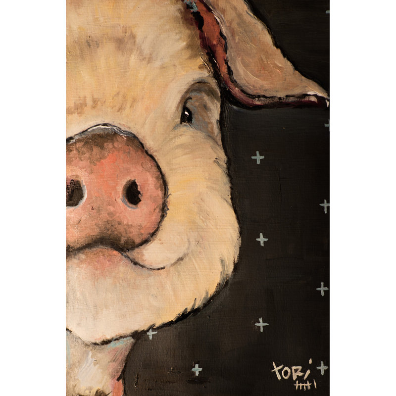 Pigshot 1 Piece Wrapped Canvas Painting, 61cm H x 41cm W x 3.81cm D
