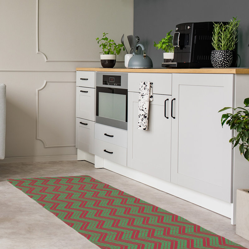 Chenille Chevron Indoor Rug, Runner 2' x 8'