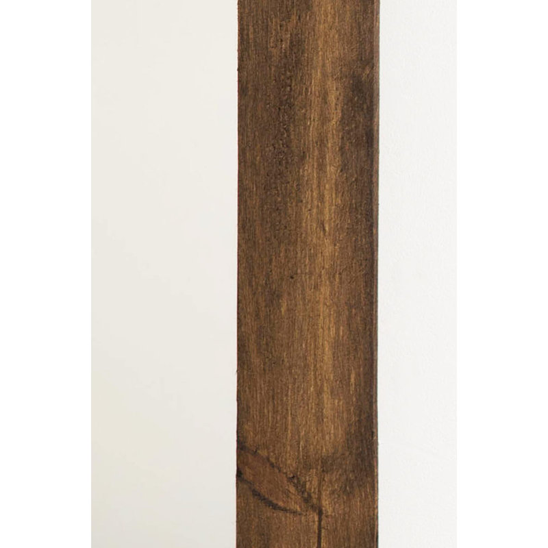 Moshe Wood Flat Wall Mirror, 118cm H x 92cm W, Dark Natural