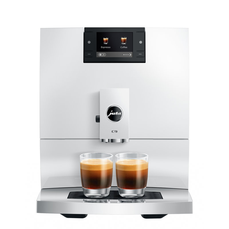 C9 Piano Black Automatic Coffee Machine, White