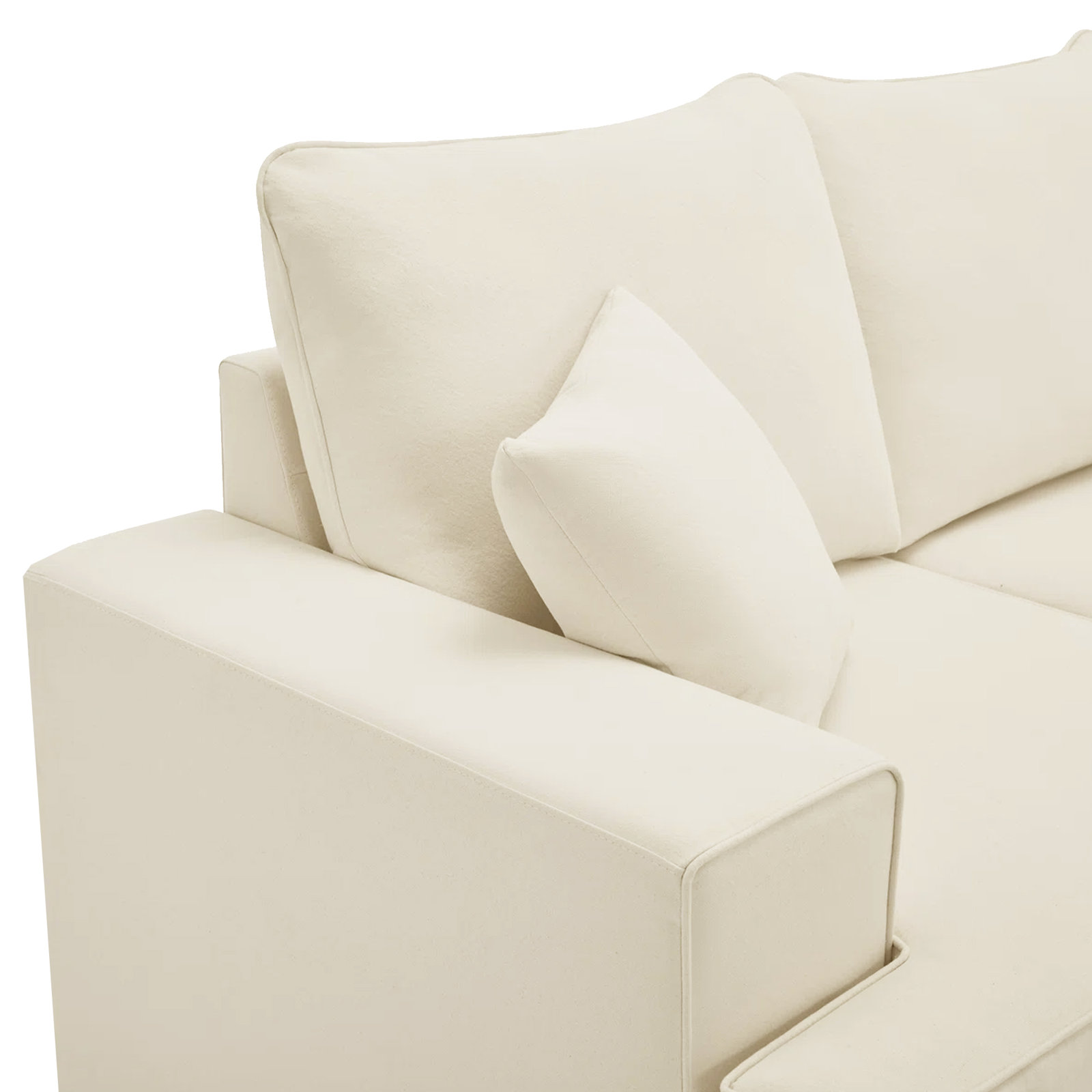 Alden Cotton Reversible Sectional, Cream